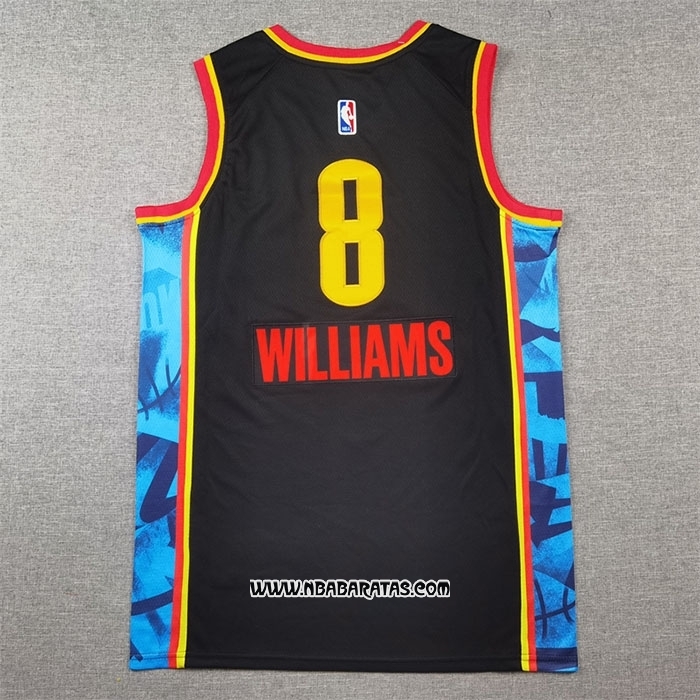 Camiseta Oklahoma City Thunder Jaylin Williams #8 Ciudad 2024-25 Negro